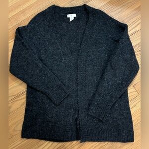 H&M Charcoal Gray Open-Front Women's Cardigan, size XS
